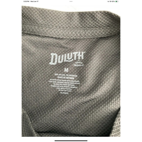 Duluth Trading Co Men's Buck Naked Performance Base Layer Shirt Black Sz Med - Picture 4 of 8